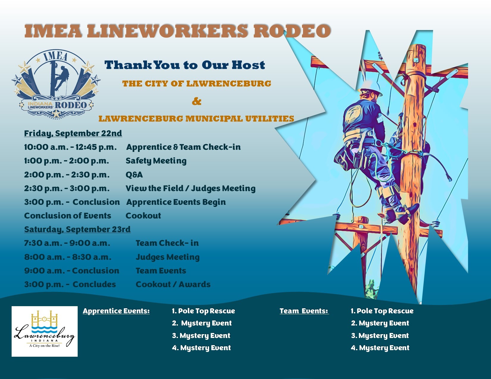 2023 Imea Lineworkers Rodeo Banner Template
